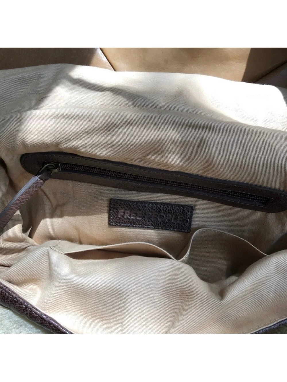 Free People Elias Faux Shearling Messenger Bag